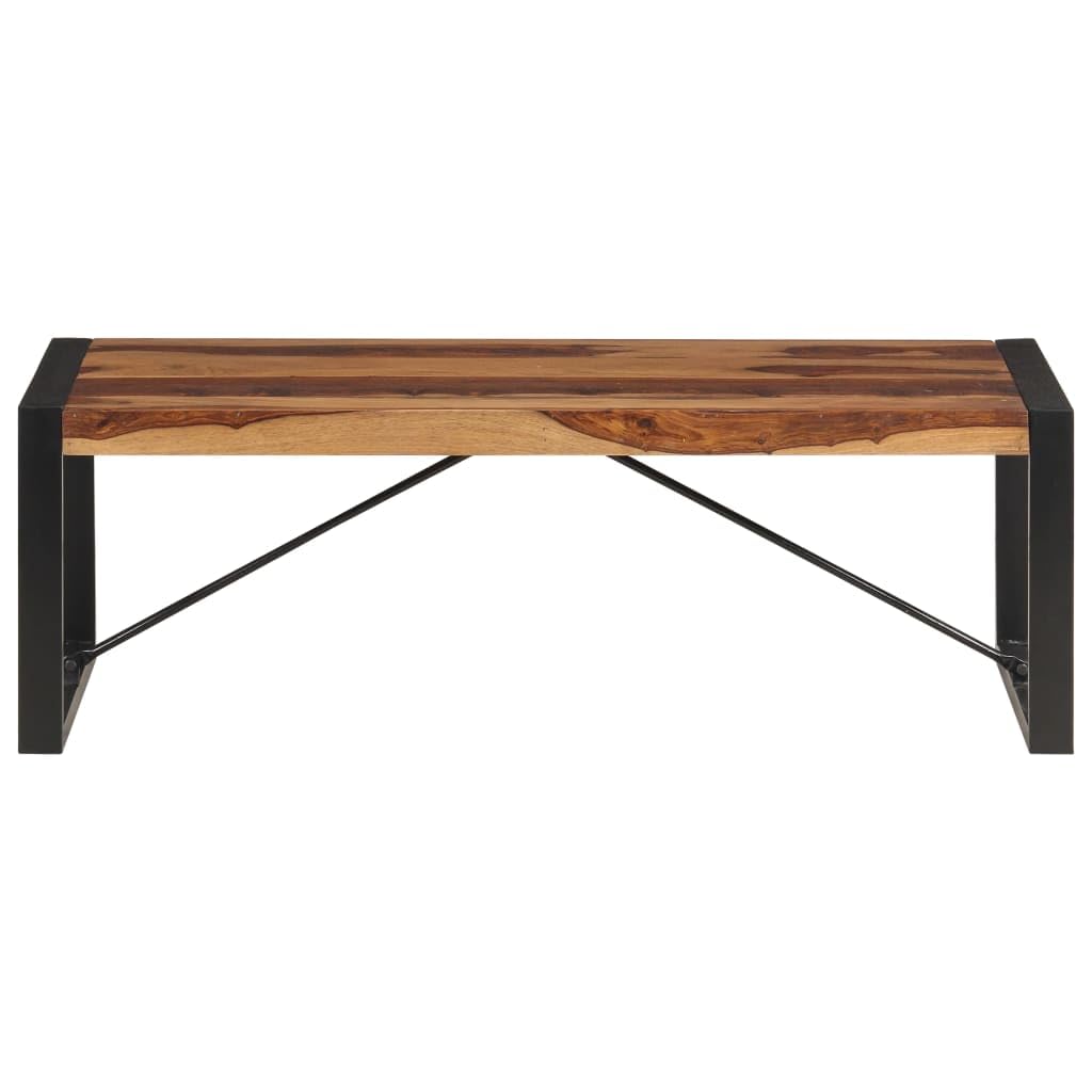 Solid Sheesham Wood Coffee Table with Steel Legs X711