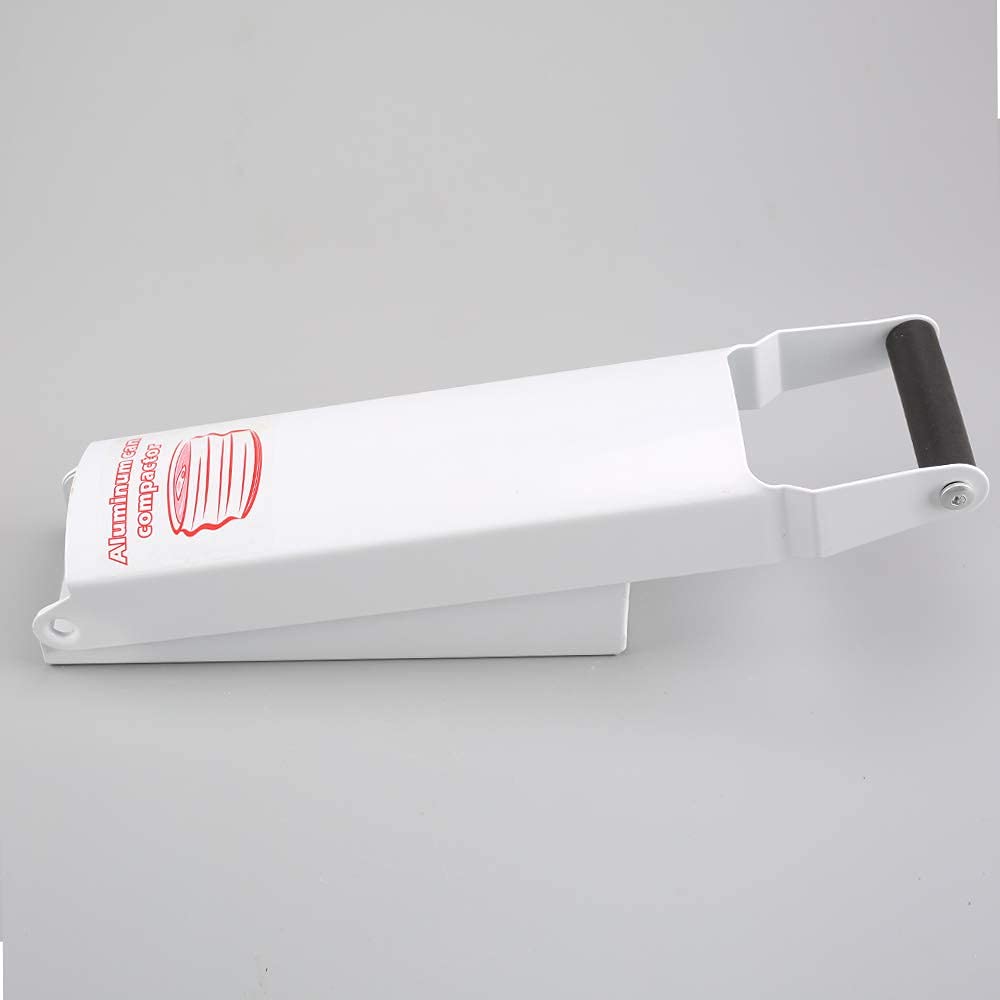 White Wall-Mounted Aluminum Can Crusher W230102