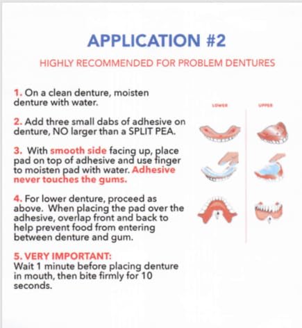 30 Pack Adhesive Free Denture Pads K1756