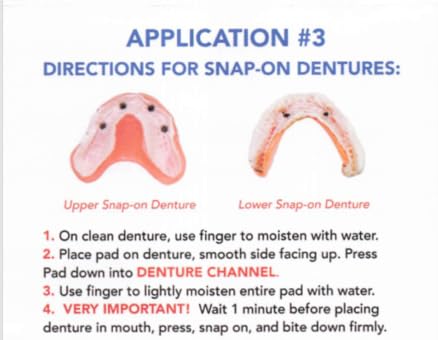 30 Pack Adhesive Free Denture Pads K1756