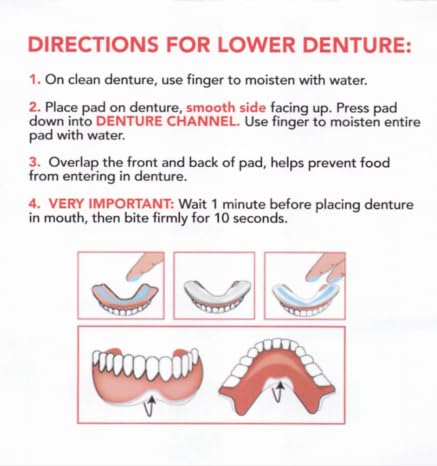 30 Pack Adhesive Free Denture Pads K1756