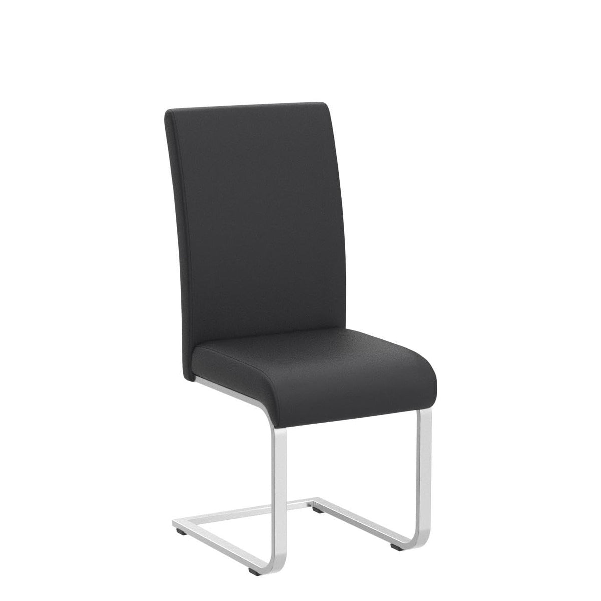 Dining Chairs Set of 2 High Back Black I7191
