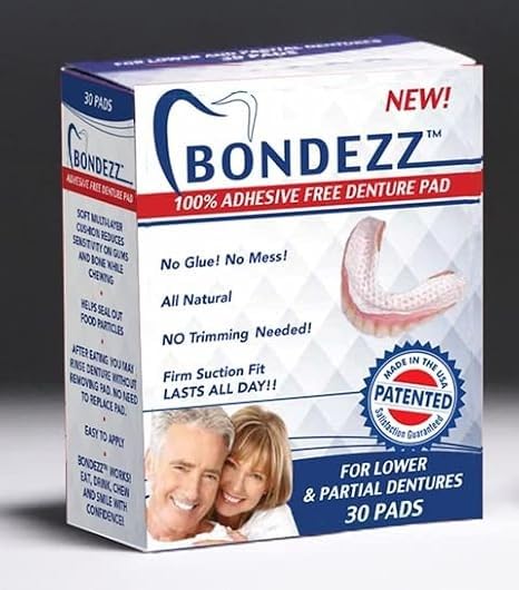 30 Pack Adhesive Free Denture Pads K1756
