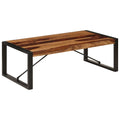 Solid Sheesham Wood Coffee Table with Steel Legs X711