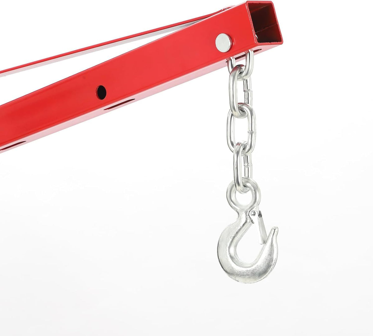 Hydraulic Pickup Truck Crane, 1000 Lbs Capacity, 360° Swivel, Red N2278