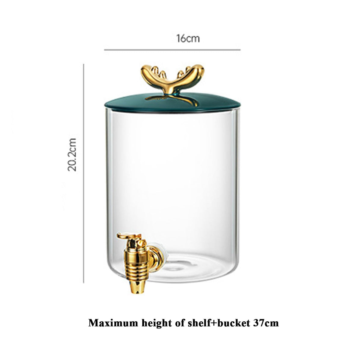 Glass Beverage Dispenser with Stand and Spigot K277473