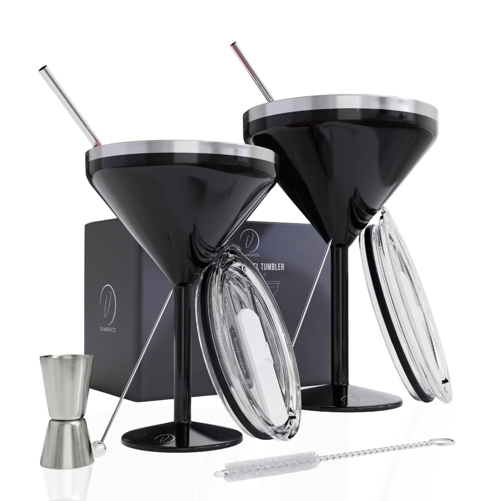 8 oz Stainless Steel Insulated Martini Glass Set of 2 F6241