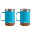 Stainless Steel Copper Lined Mug with Handle 2 Pack 16 oz O461