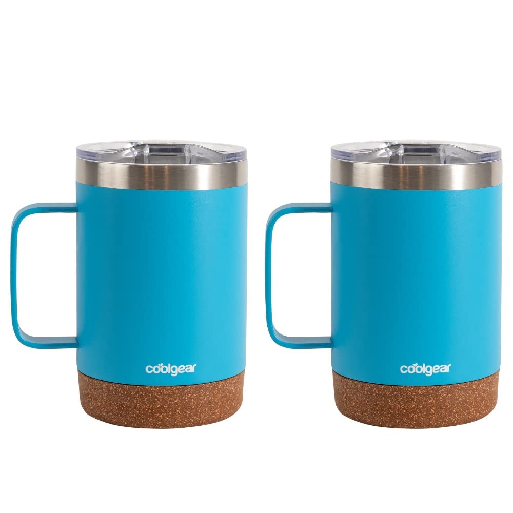 Stainless Steel Copper Lined Mug with Handle 2 Pack 16 oz O461
