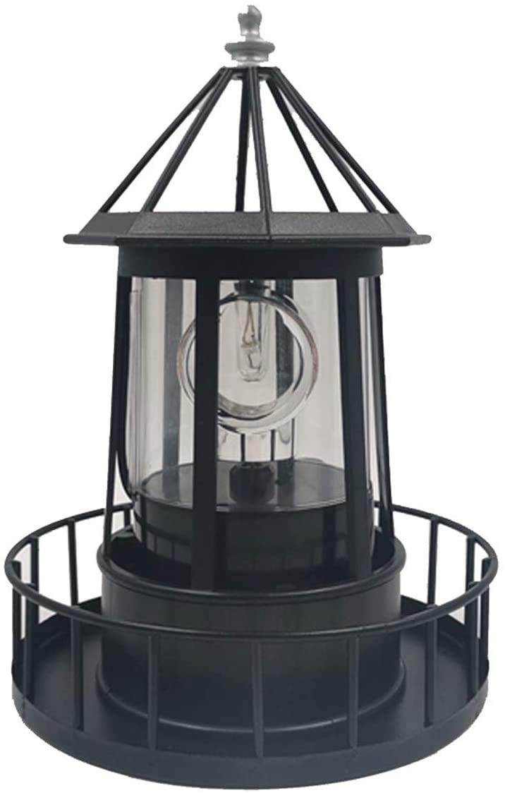 Black Waterproof Solar Outdoor Hanging Lighthouse Lamp E9206