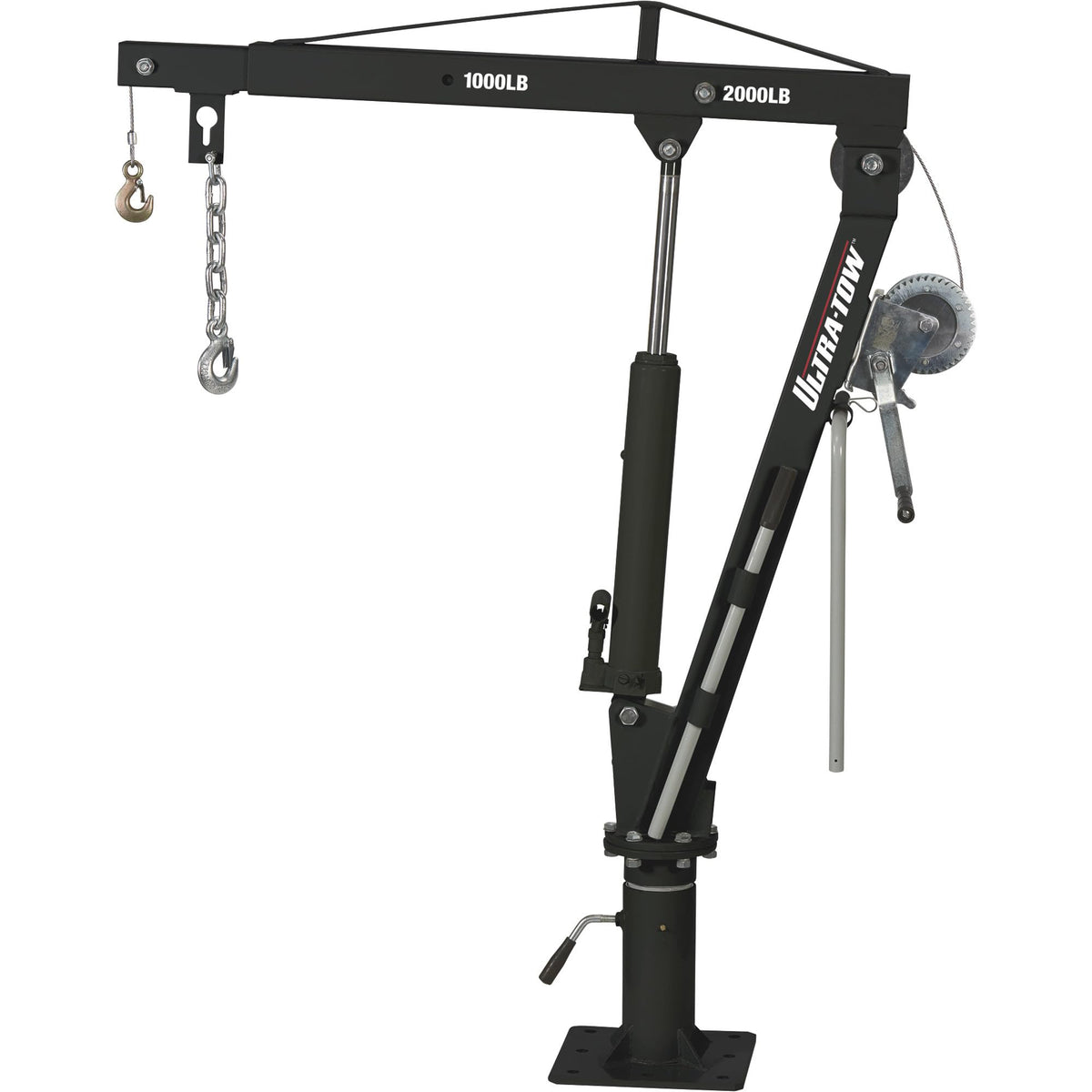 Hydraulic Pickup Truck Crane with Hand Winch 2000-Lb. Capacity A4442