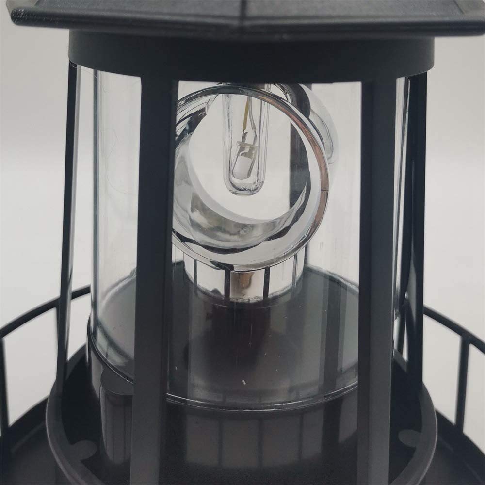 Black Waterproof Solar Outdoor Hanging Lighthouse Lamp E9206