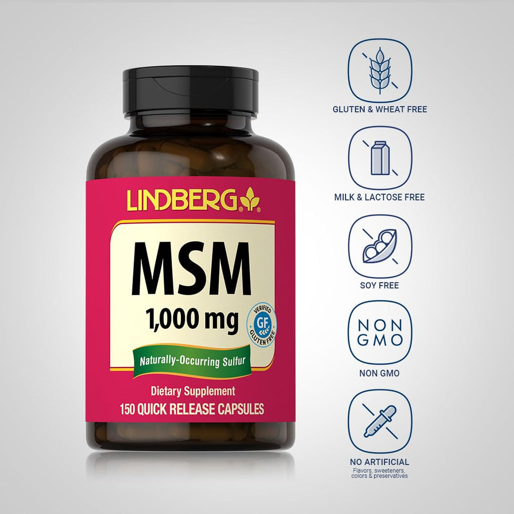 MSM Supplement 1000mg 150 Powder Capsules J15420