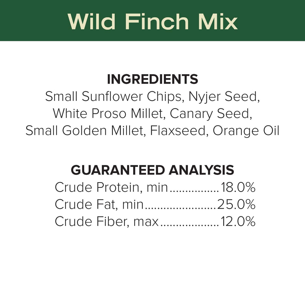 Finch Wild Bird Seed 20lb Bag R722