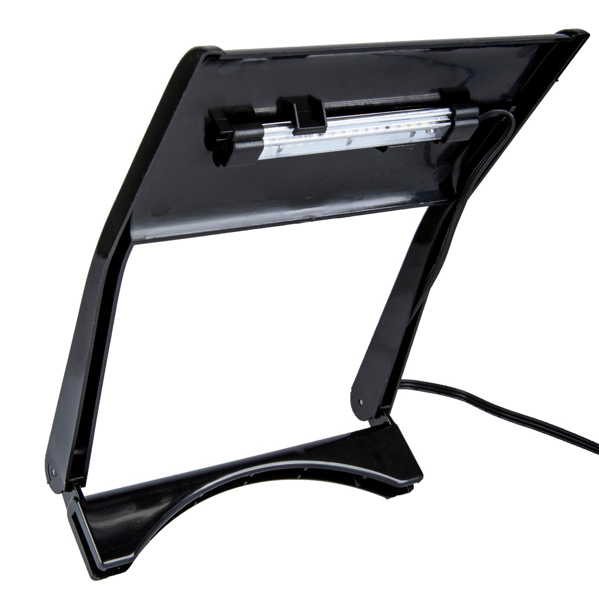 Glass LED Aquarium Kit, 5 Gallons, Hidden Filtration, Black C852