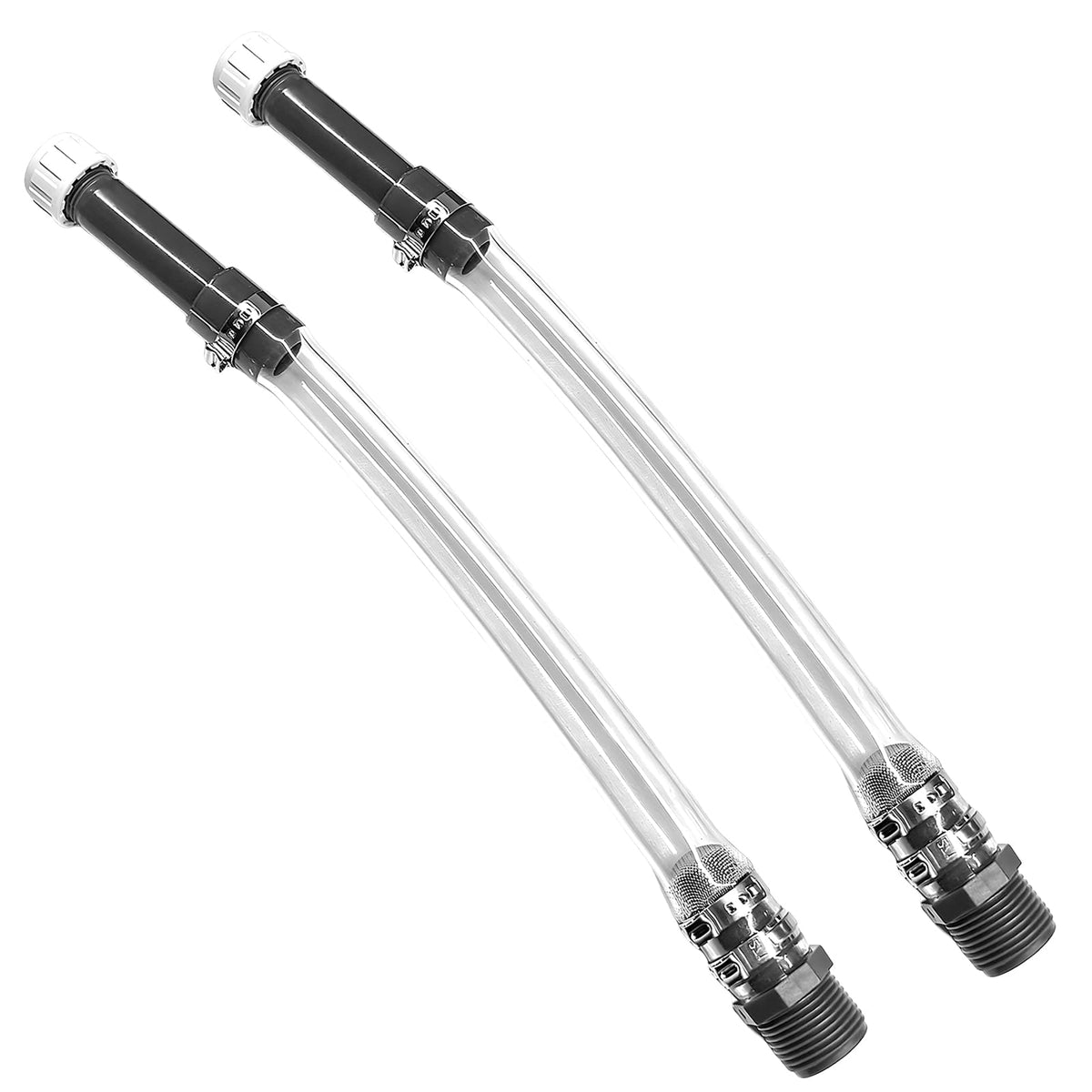 2PCS Clear Fuel Filler Jug Hose Quick Fill Spout P437