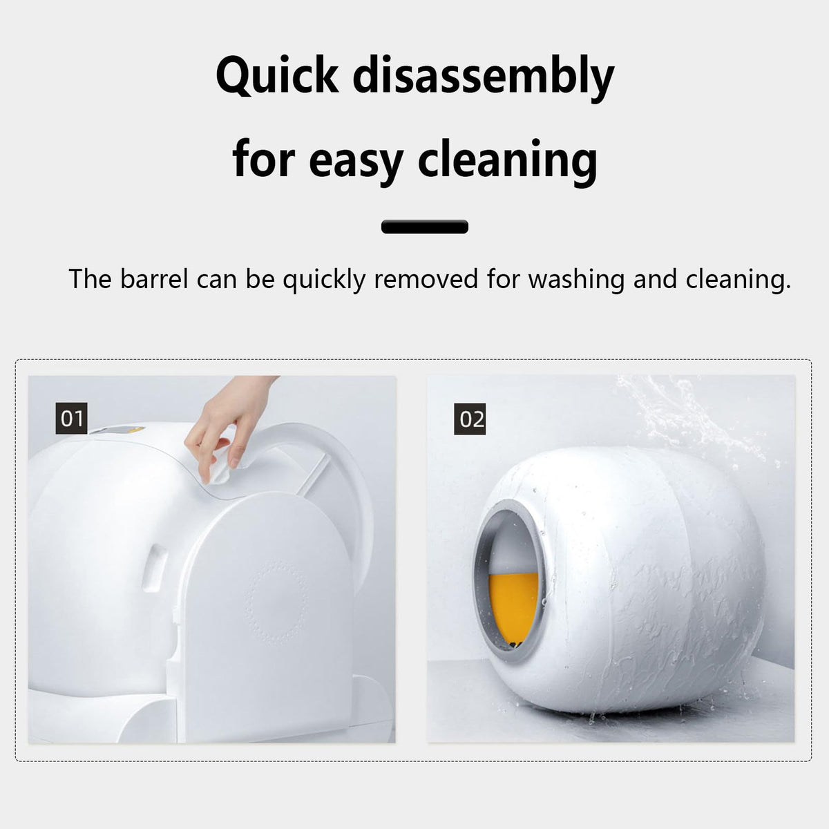 Covered Self-Cleaning Litter Box with Disposable Trays O699