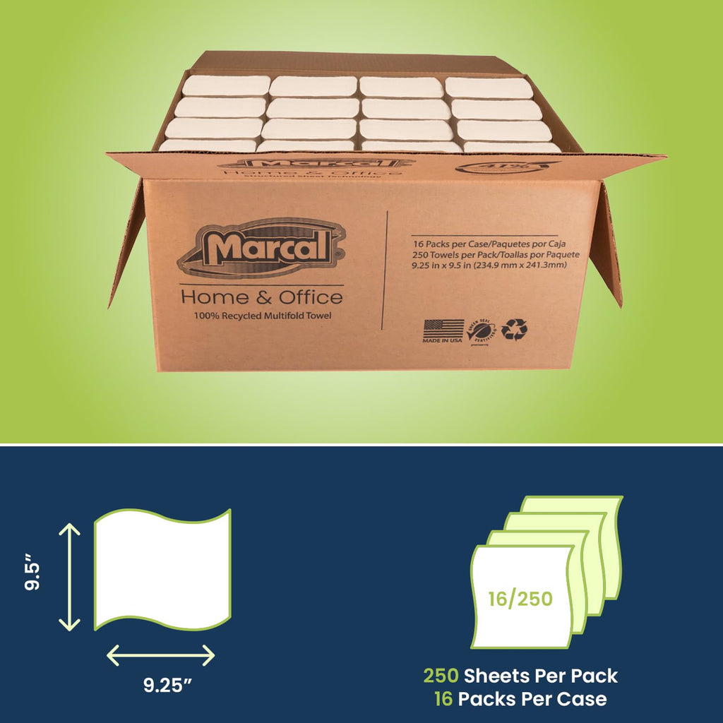 Multifold Paper Towels, White, 4,000 Sheets/Case R7225