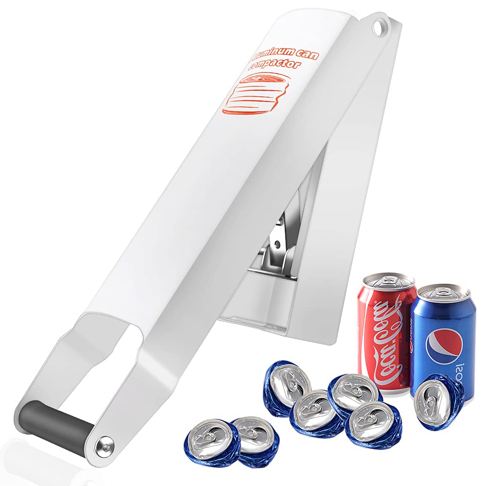White Wall-Mounted Aluminum Can Crusher W230102