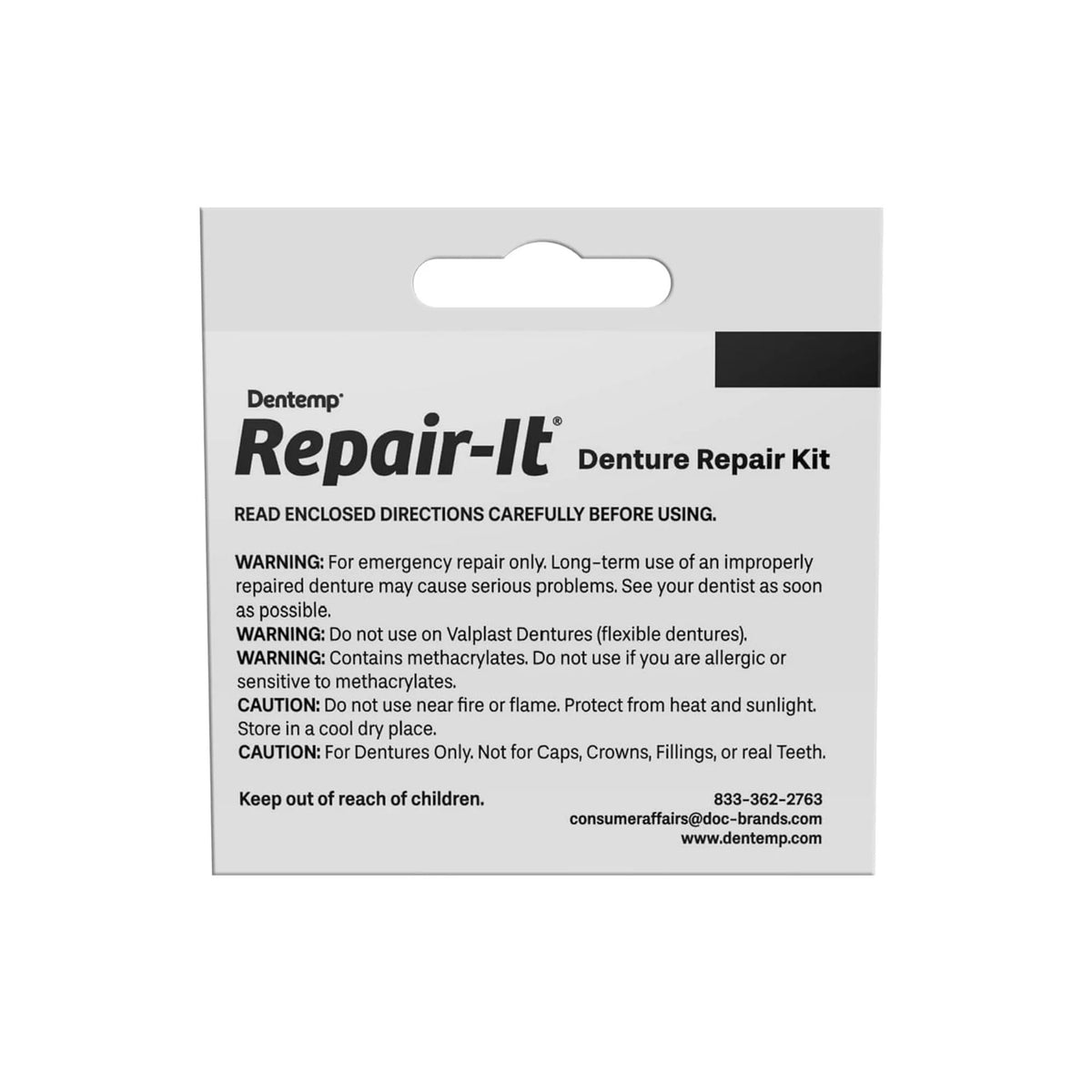 Denture Repair Kit, Zinc Free 1 kit L90487
