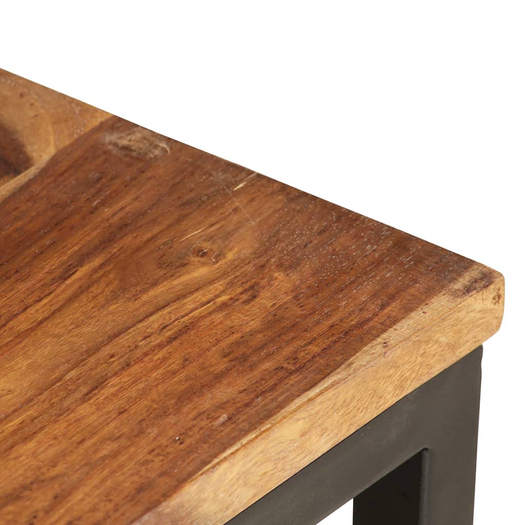 2 pcs Solid Sheesham Wood Nesting Tables U91860