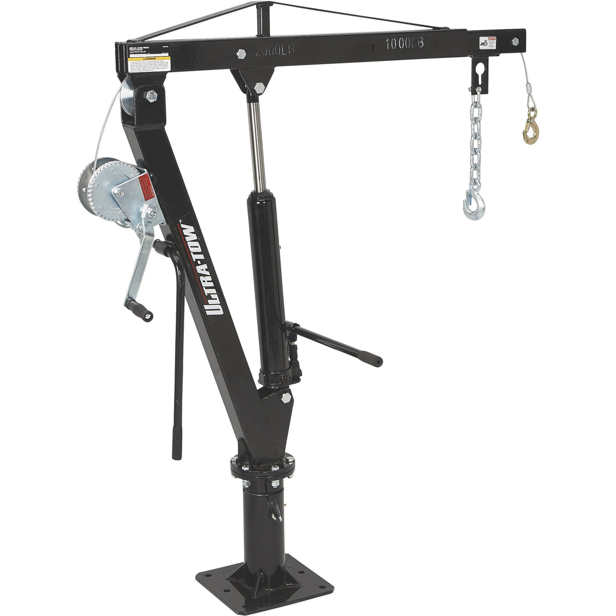 Hydraulic Pickup Truck Crane with Hand Winch 2000-Lb. Capacity A4442