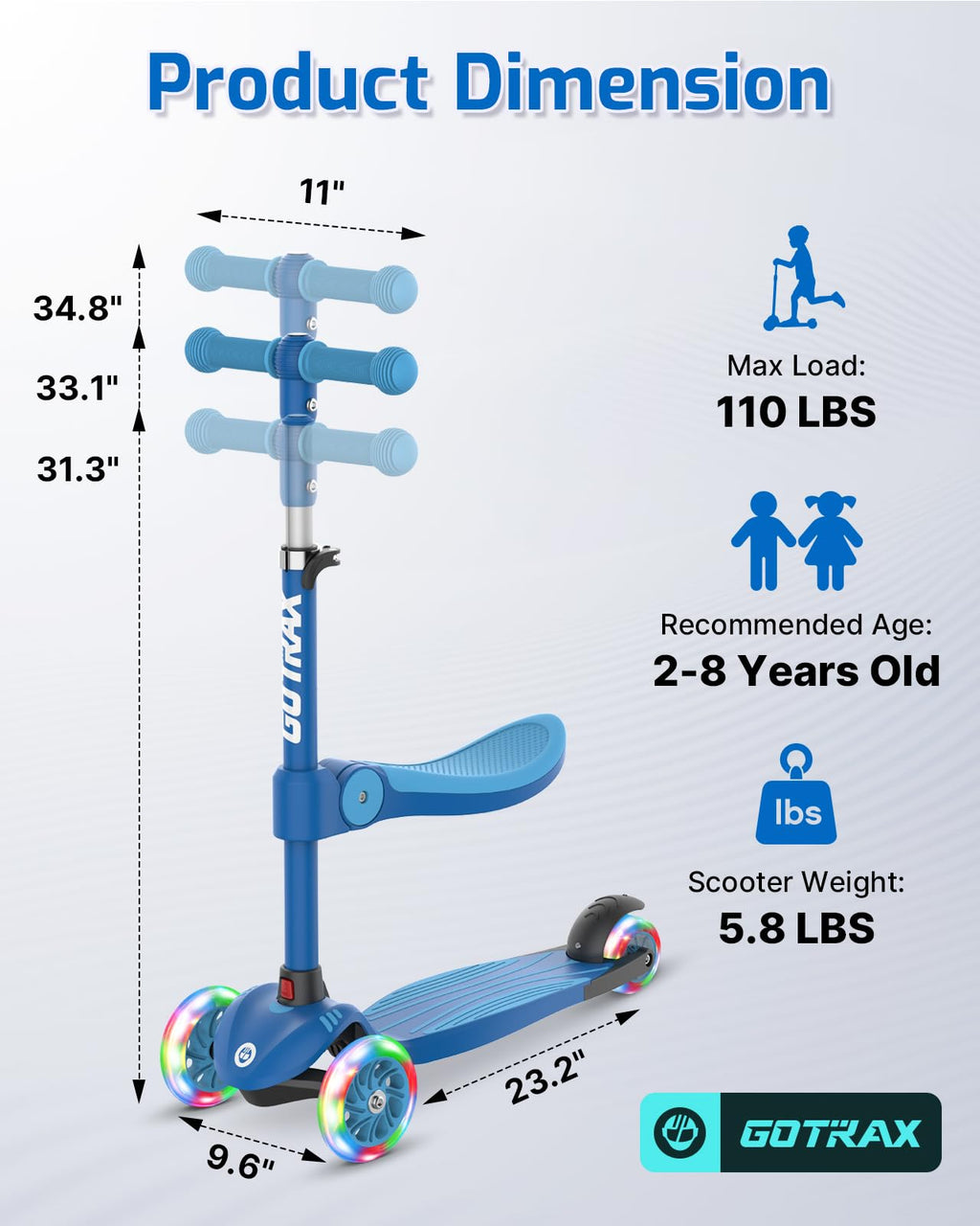 Kick Scooter with Seat I1775