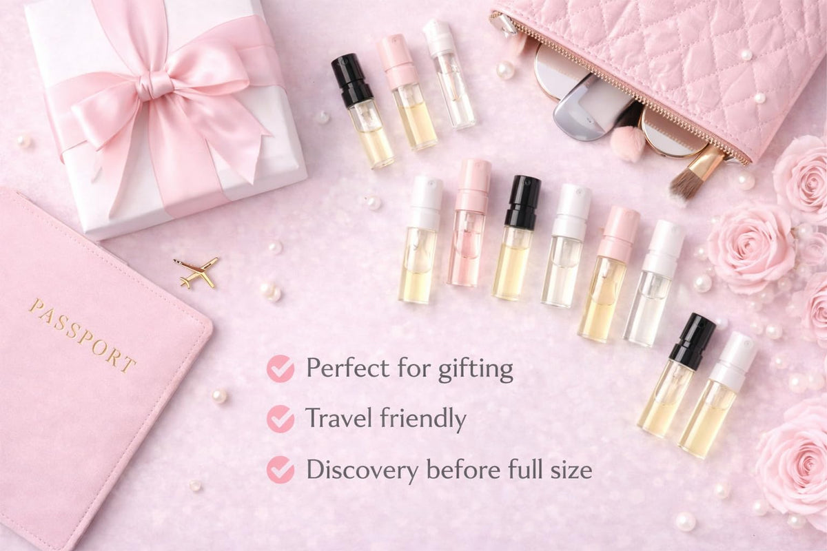 Perfume Discovery Set 10-Piece Fragrance Mini Vial Sampler Kit V9126