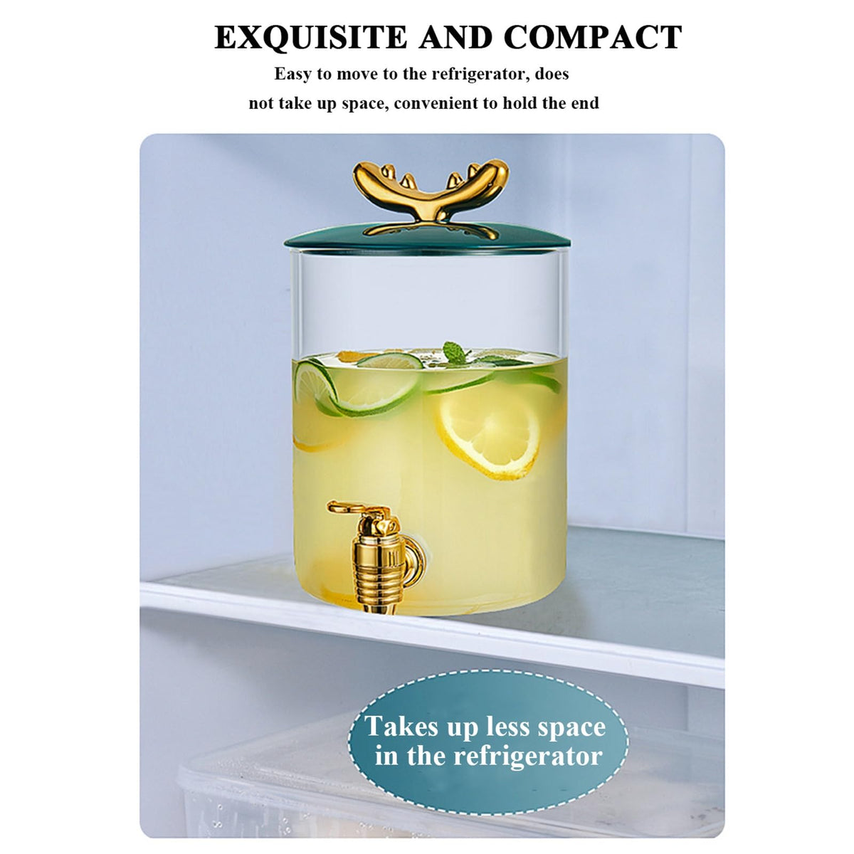 Glass Beverage Dispenser with Stand and Spigot K277473