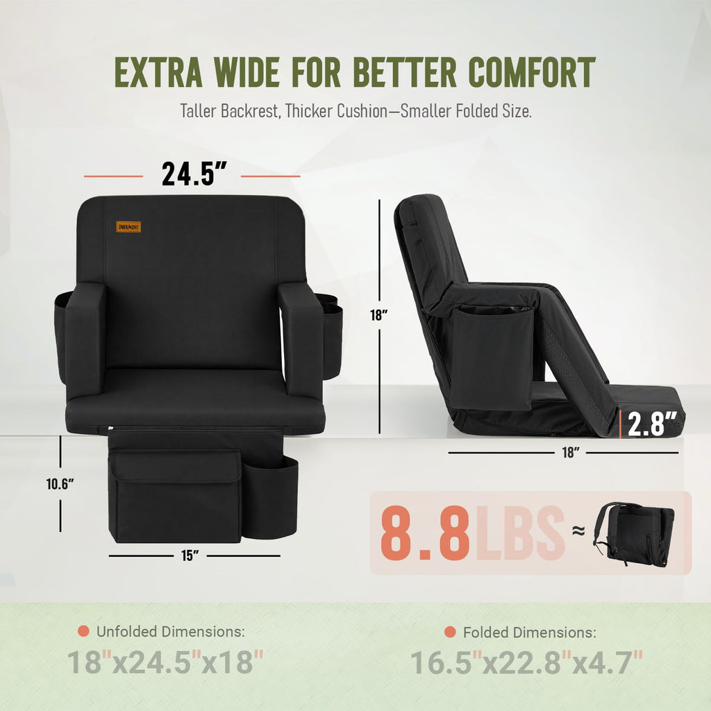 Stadium Seat with Back Support and Armrests U3373