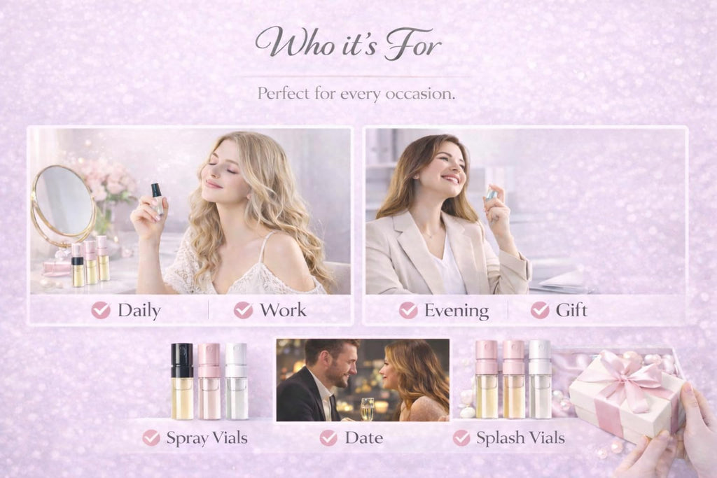 Perfume Discovery Set 10-Piece Fragrance Mini Vial Sampler Kit V9126