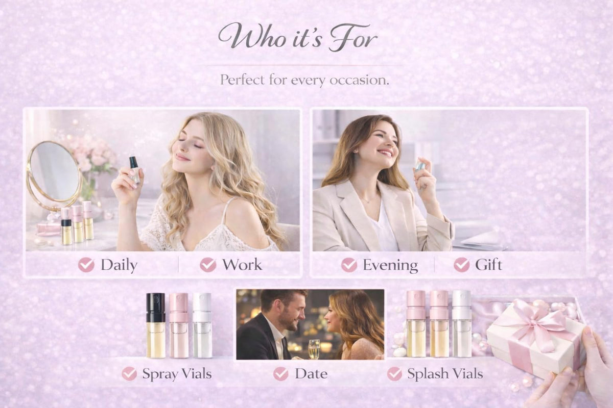 Perfume Discovery Set 10-Piece Fragrance Mini Vial Sampler Kit V9126