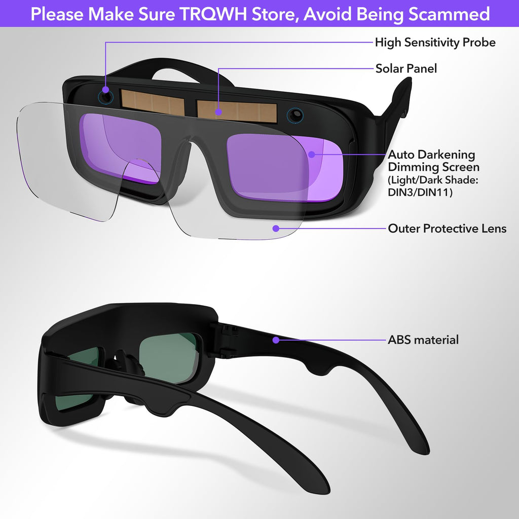 Auto Darkening Welding Glasses U85304