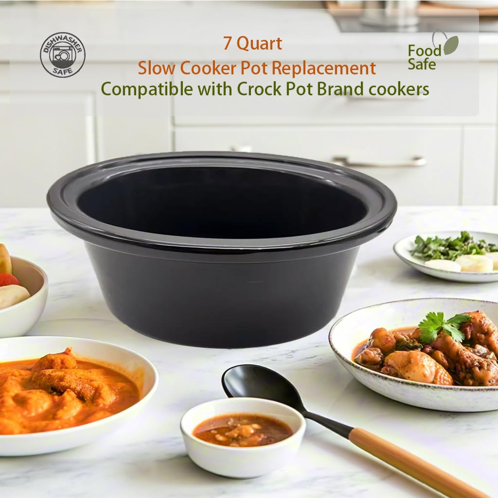 7 Qt Ceramic Slow Cooker Pot A939432