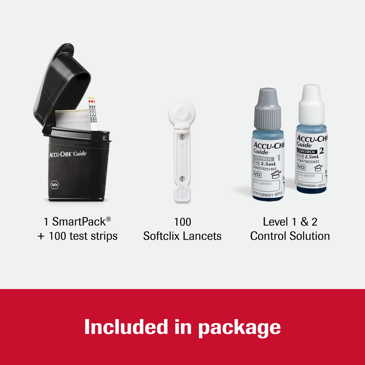 Guide Test Strips and Lancets Bundle, 100 Strips P8872