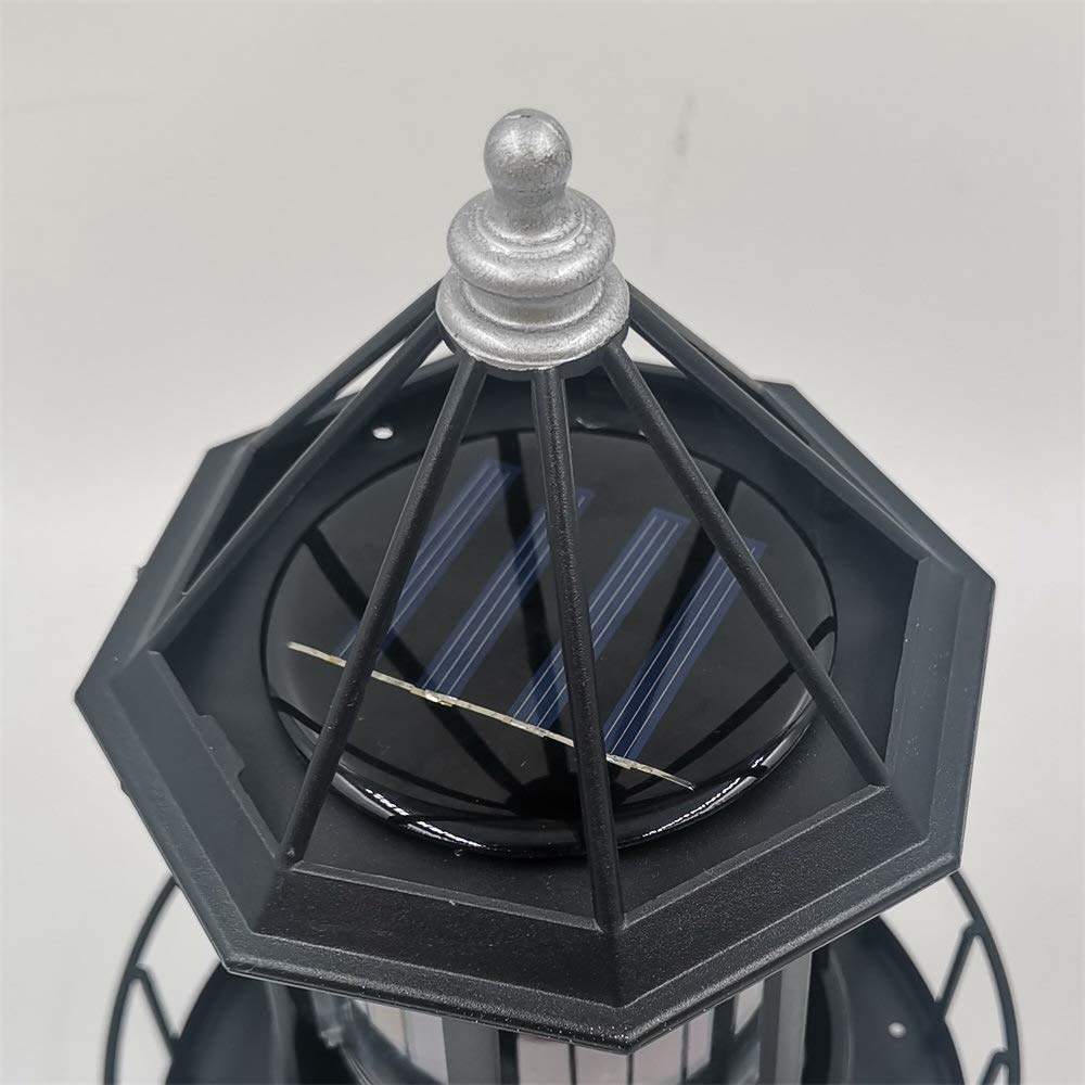 Black Waterproof Solar Outdoor Hanging Lighthouse Lamp E9206