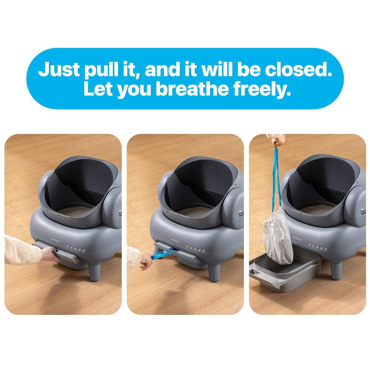 Automatic Cat Litter Box with Waste Bags & Litter Mat F632