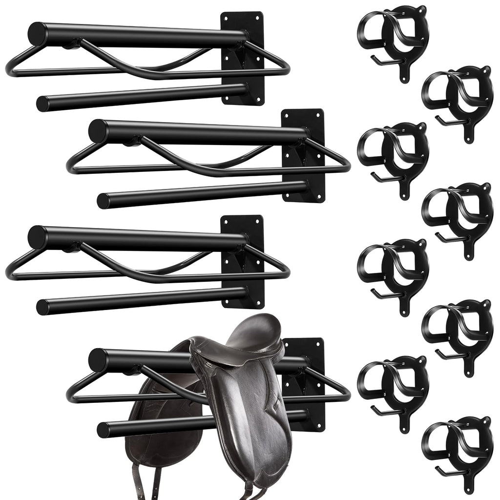 12 Pack Wall Mount Saddle Rack with Bridle Hooks P568658