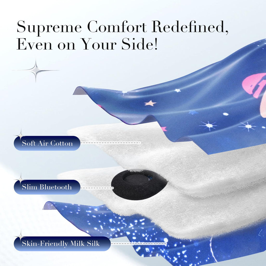 Sleep Mask with Bluetooth Headphones and Silk Sleep Mask M478