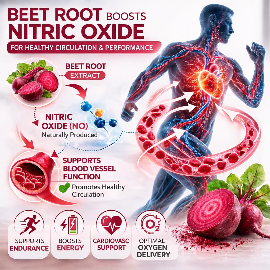 Organic Beet Root Capsules, 1300mg - 60 Capsules Z8556