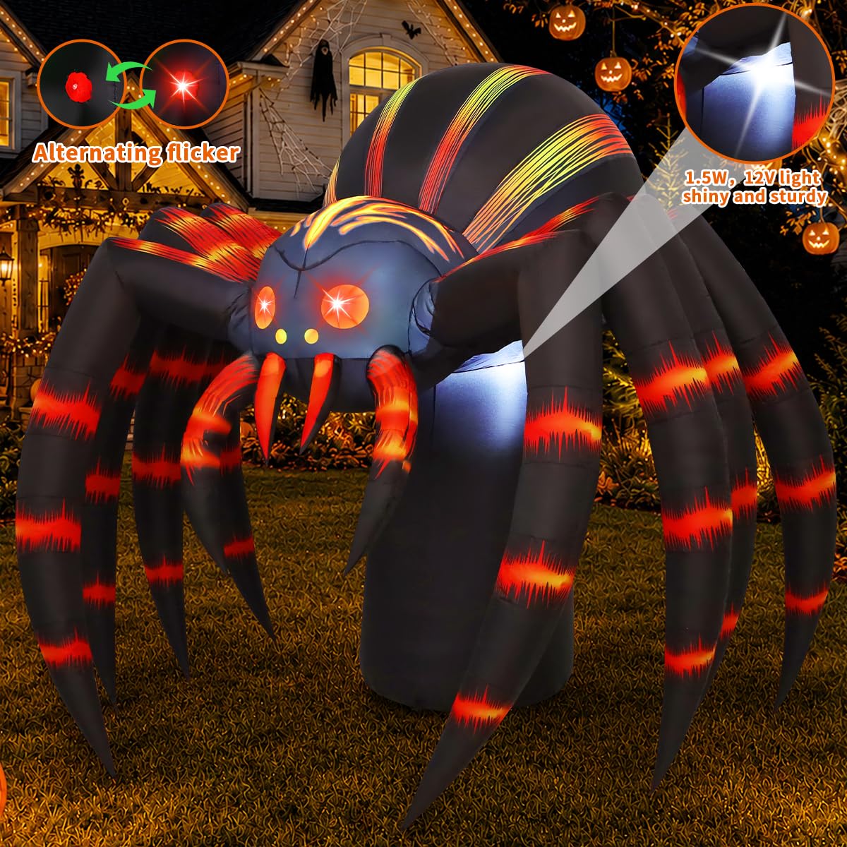 7FT Halloween Inflatables Yard Decor with LEDs N605198