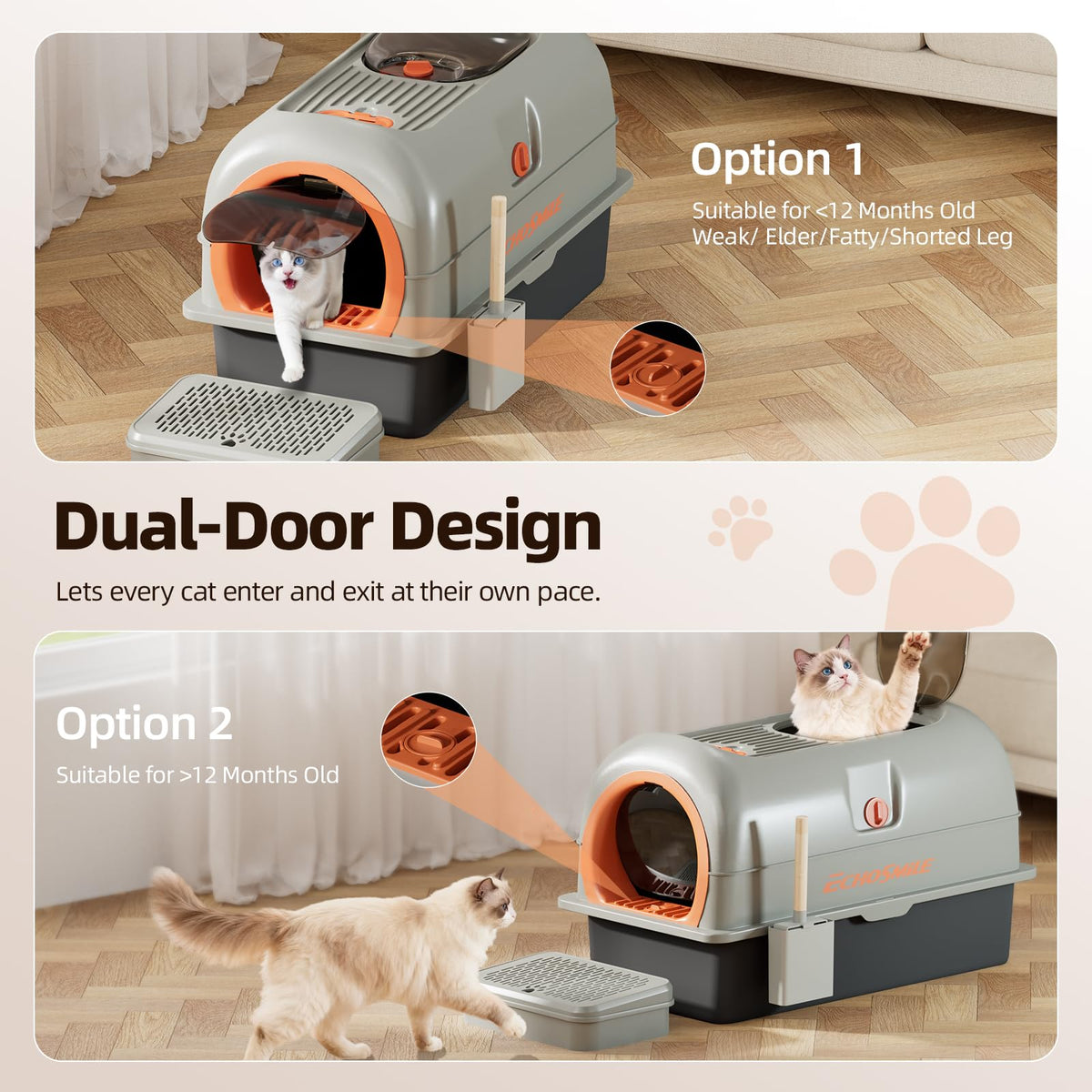 Stainless Steel Cat Litter Box with Lid P50719