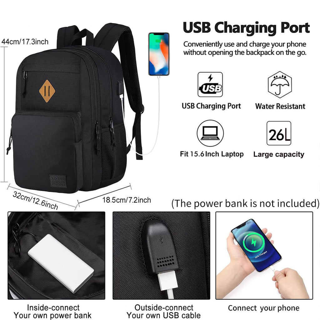 Anti Theft Laptop Backpack with USB Charging Port O15592