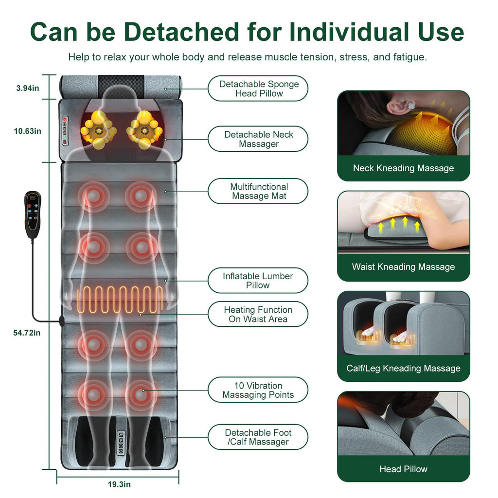 Full Body Massage Mat with Heat Y660261