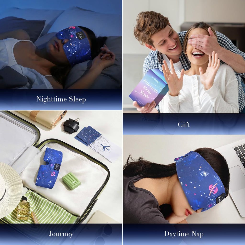 Sleep Mask with Bluetooth Headphones and Silk Sleep Mask M478