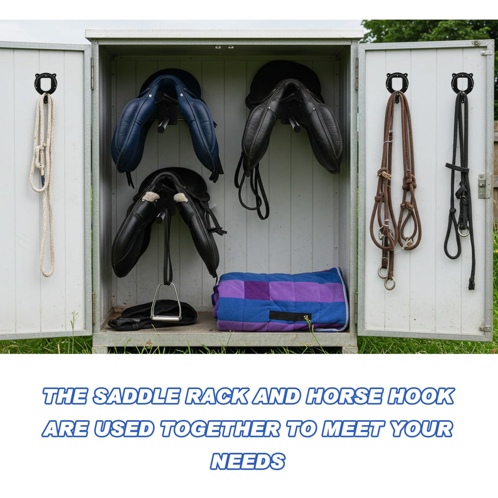 12 Pack Wall Mount Saddle Rack with Bridle Hooks P568658