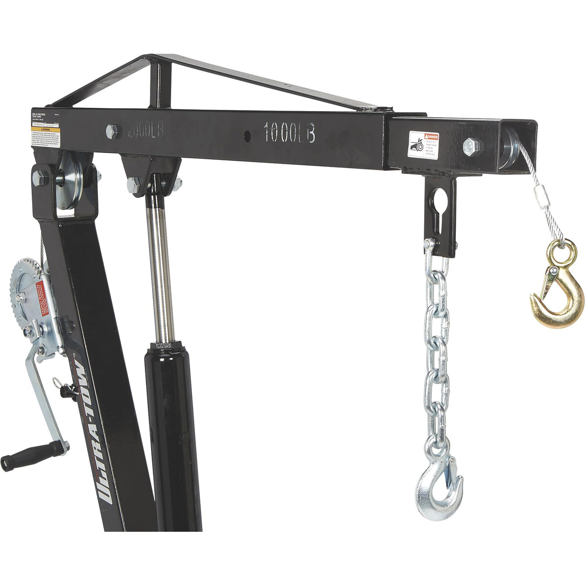 Hydraulic Pickup Truck Crane with Hand Winch 2000-Lb. Capacity A4442