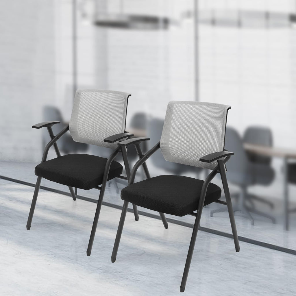 2 Pack Grey Mesh Office Chair with Arms Z44687