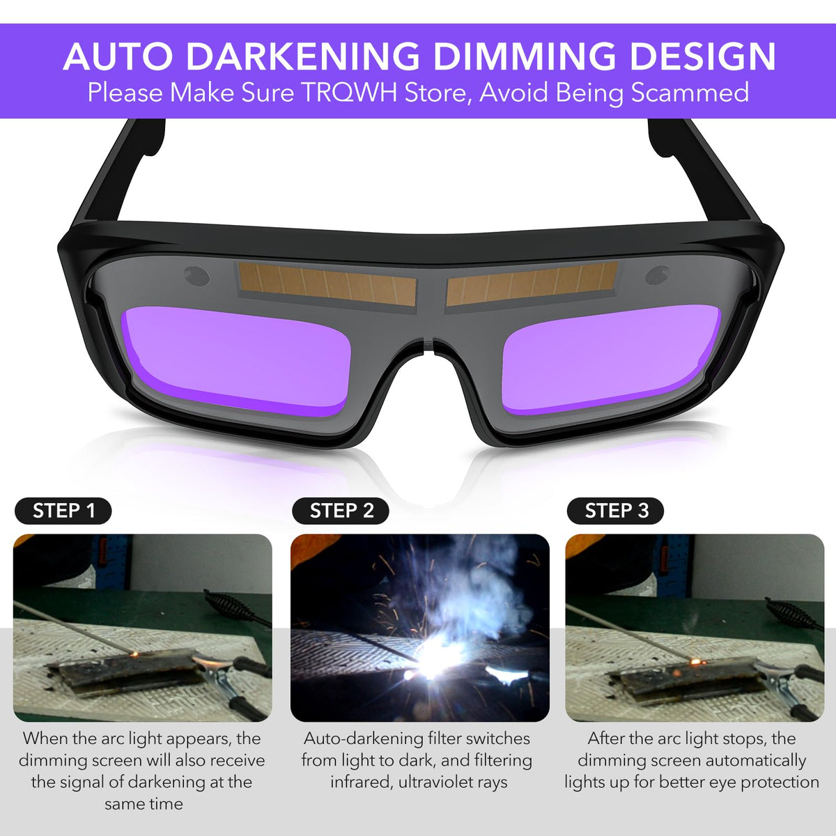 Auto Darkening Welding Glasses U85304