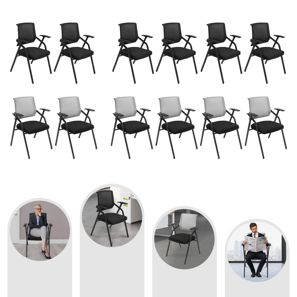2 Pack Grey Mesh Office Chair with Arms Z44687